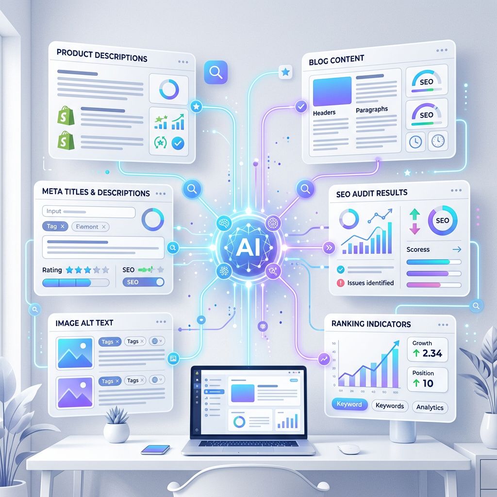 Using AI to improve Shopify SEO across content, metadata, and audits